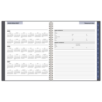 2026 AT-A-GLANCE DayMinder 8.5" x 11" Weekly & Monthly Planner, Poly Cover, Gray (GC545-07-26)