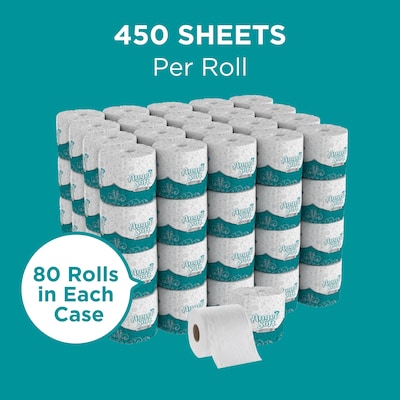 Angel Soft Professional Series Recycled Toilet Paper, 2-ply, White, 450 Sheets/Roll, 80 Rolls/Case (16880)