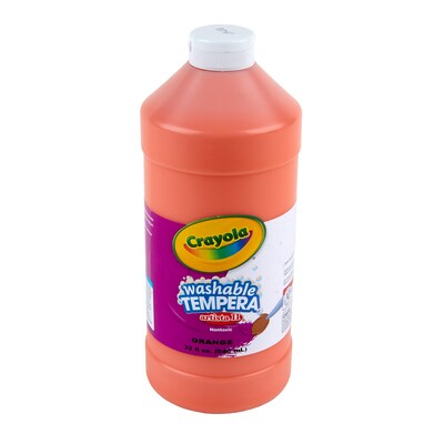 Crayola Artista II Washable Tempera Paint, Orange, 32 oz., 3/Bundle (BIN543132036-3)