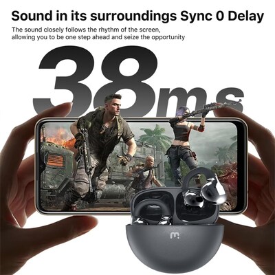 MyBat Pro Open-Ear Wireless Earbuds, Gray (BTE008001)