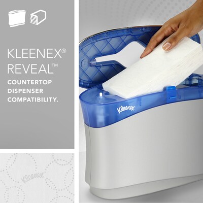 Kleenex Reveal Multifold Paper Towels, 2-Ply, White, 150 Sheets/Pack, 16 Packs/Carton (46321)