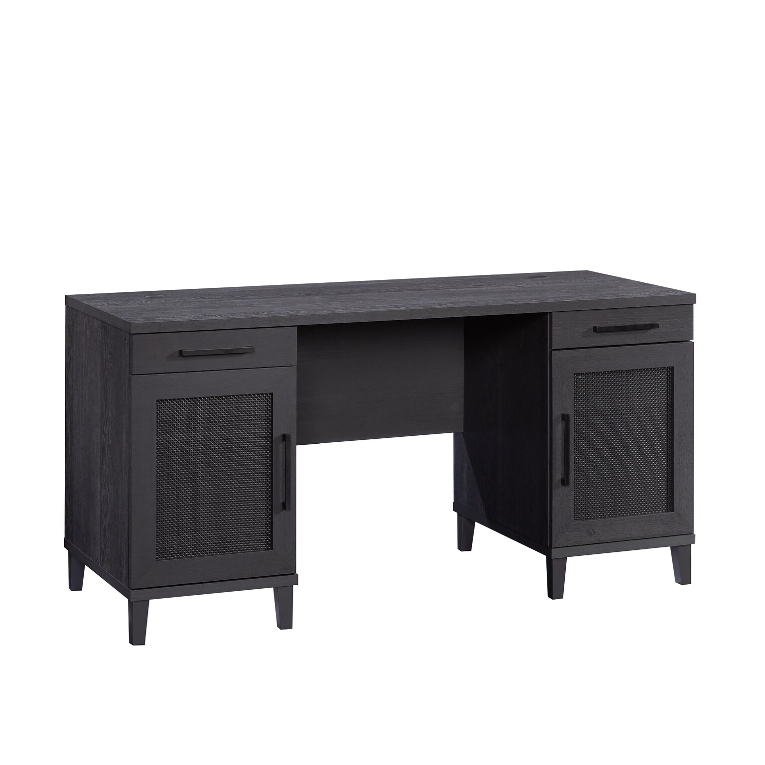 Sauder Tiffin Line 60W Double Pedestal Desk, Raven Oak (433266)