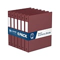 Davis Group Premium Economy 1 3-Ring Non-View Binders, Burgundy, 6/Pack (2311-08-06)