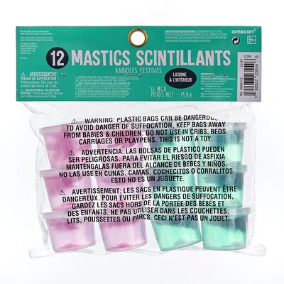 Party City Glitter Unicorn Putty with Toy, Assorted Colors, 12/Pack (AM3902410-NS)