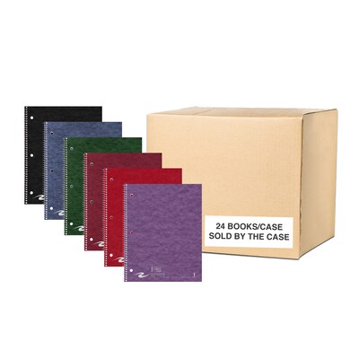 Roaring Spring Paper Products Stasher 1-Subject Notebooks, 8.5" x 11", Narrow Ruled, 100 Sheets, /Carton (11097CS)