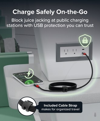 Plugable 6.5 ft. USB-C to USB-C Charging Cable, Male to Male, Black (USBC-CC2M)