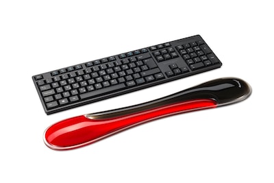 Kensington Slim Duo Gel Keyboard Wrist Rest, Red/Black (K62442WW)