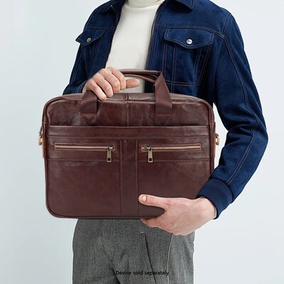 SaharaCase 16" Leather Laptop Bag, Oxford Brown (LT00082)