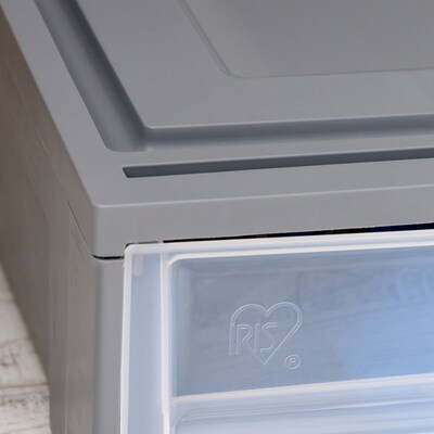Iris 27.5 Quart Underbed Storage Container, Plastic, Gray (500230)