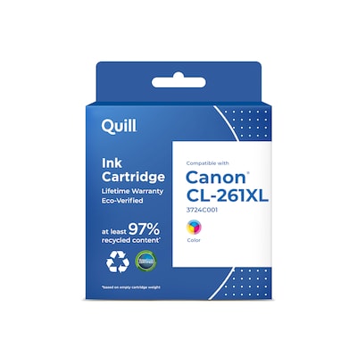 Quill Brand® Remanufactured Color High Yield Inkjet Cartridge Replacement for Canon CL-261XL (3724C001) (Lifetime Warranty)