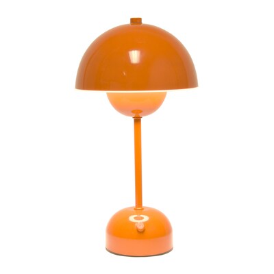 Simple Designs Mushroom Magic LED Table Lamp, Bright Orange (LD1069-BRO)