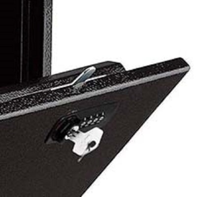 AdirOffice Steel Locking Wall Mounted Drop Box Interoffice Mailbox with Key and Combination Lock , Black (631-04-BLK-KC-PKG)