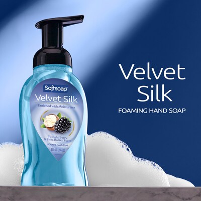 Softsoap Velvet Silk Foaming Liquid Hand Soap, Twilight Berry & Shea Butter Scent, 9 fl Oz., 6 Ct (61052556CT)