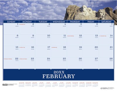 2026 House of Doolittle Americana 22" x 17" Monthly Desk Pad Calendar (141-26)