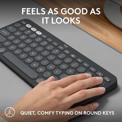 Logitech Pebble Keys 2 K380S Wireless Ergonomic Keyboard, Black (920-011775)