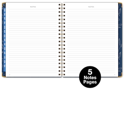 2027 Excello Brands 9" x 11.3" Weekly & Monthly Standard Planner, Paperboard Cover, Blueberry Vines (LGPRT-CY27-8511-88)