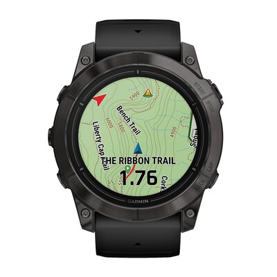 Garmin epix Pro (Gen 2) Sapphire Edition Smartwatch, 51-mm, Carbon Gray DLC Titanium Bezel with Black Band (010-02804-00)