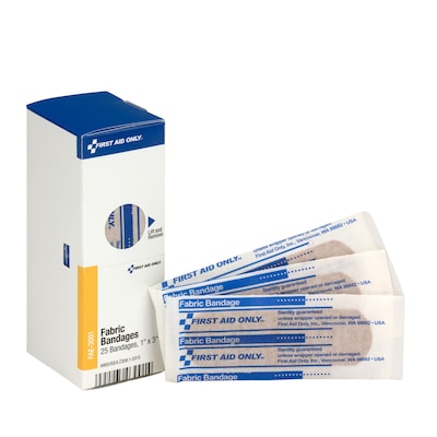 SmartCompliance 1 x 3 Fabric Adhesive Bandages, 25/Box (FAE-3001)