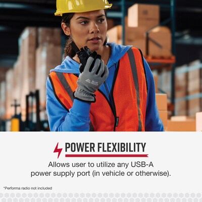 Cobra USB-C to USB-A Charging Cable for Cobra® Performa 400/450 2-Way Handheld Business Radios, Black (0010079-1)