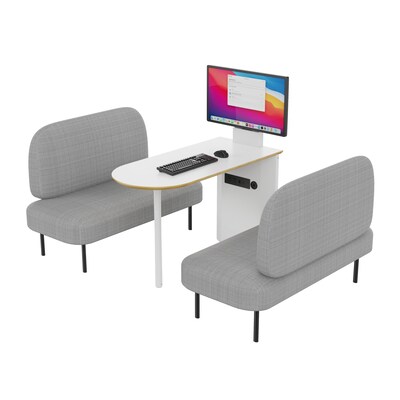 FlexiSpot WorkCube Series Sound Absorbing 4 Person Privacy Booth, Gray (P4FG-KIT)
