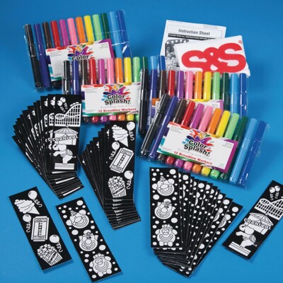 S&S Velvet Art Carnival Bookmarks Craft Kit, 48/Pack (GP2127)