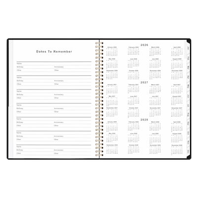 2027 Staples 8" x 11" Weekly & Monthly Planner, Plastic Cover, Dark Modern (ST63608-27)