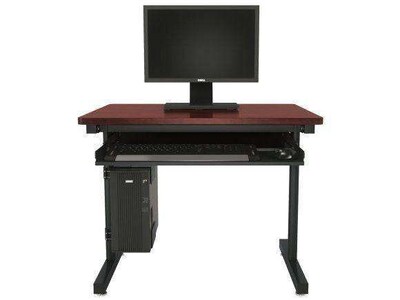 VersaDesk 36W Basic Computer Table, Cherry/Black (BCT3630-BC)