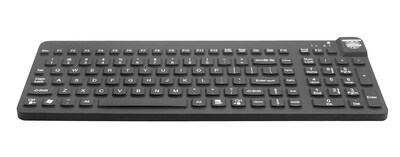 Man & Machine Really Cool Wired Ergonomic Waterproof Keyboard, Black (RCLP/B5)