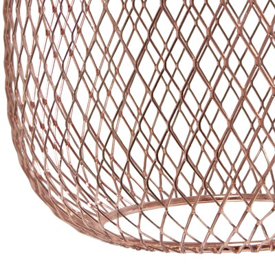 Lalia Home Industrial Mesh Desk Lamp, Rose Gold (LHD-2000-RG)