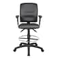 Boss® Multi-Function LeatherPlus Drafting Stool with Adjustable Arms