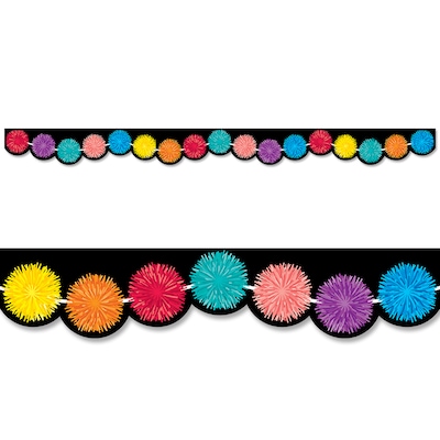 Creative Teaching Press Pom Poms EZ Border, 48, Multicolored, 3/Bundle (CTP10515-3)