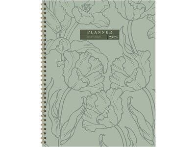 2023-2024 TF Publishing Sign of Spring 9 x 11 Academic Weekly & Monthly Planner, Paperboard Cover, Green (AY24-9714)