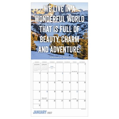 2027 TF Publishing Great Outdoors 7 x 7 Monthly Wall Calendar, Multicolored (27-2109)
