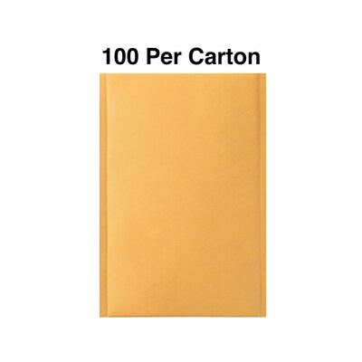 Coastwide Professional™ 9.25 x 11 Self-Sealing Bubble Mailer, #2, Kraft, 100/Carton (CW56581B)