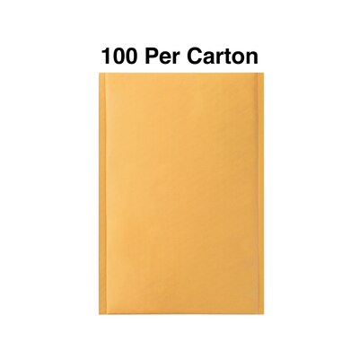 Staples 9.25 x 11 Self-Sealing Bubble Mailer, #2, Kraft, 100/Carton (ST56581B)