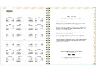 2023-2024 Blue Sky Day Designer Secret Garden Mint 8.5" x 11" Academic Weekly & Monthly Planner (137896-A24)