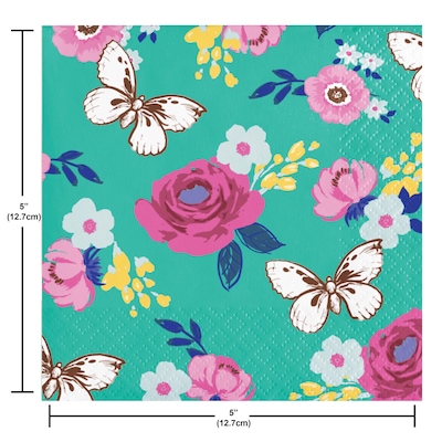 Say Hooray! Sights of Spring Floral Disposable Tableware Set, 49/Pack (DTC9648E2B)