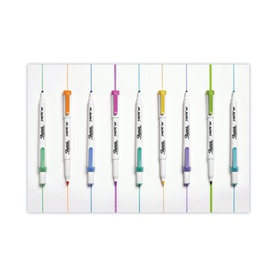Sharpie S-Note Duo Tank Assorted Markers, Bullet/Chisel Tip, Assorted Colors, 8/Pack (2154173)