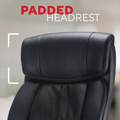 Quill Brand® Lockland Bonded Leather Big & Tall Managers Chair, Black (53235)