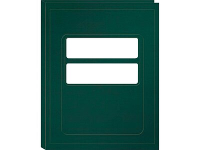 ComplyRight Double-Window Tax Presentation Folder, Emerald Green, 50/Pack (FG04)