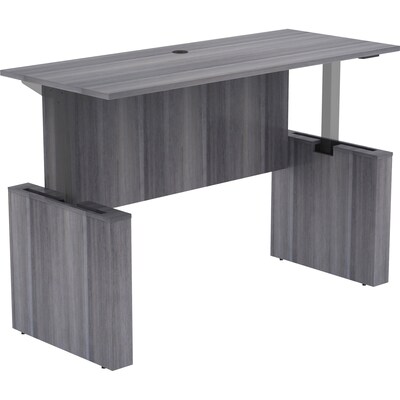Lorell Essentials Series 72"W Electric Adjustable Standing Desk, Weathered Charcoal (LLR69578)