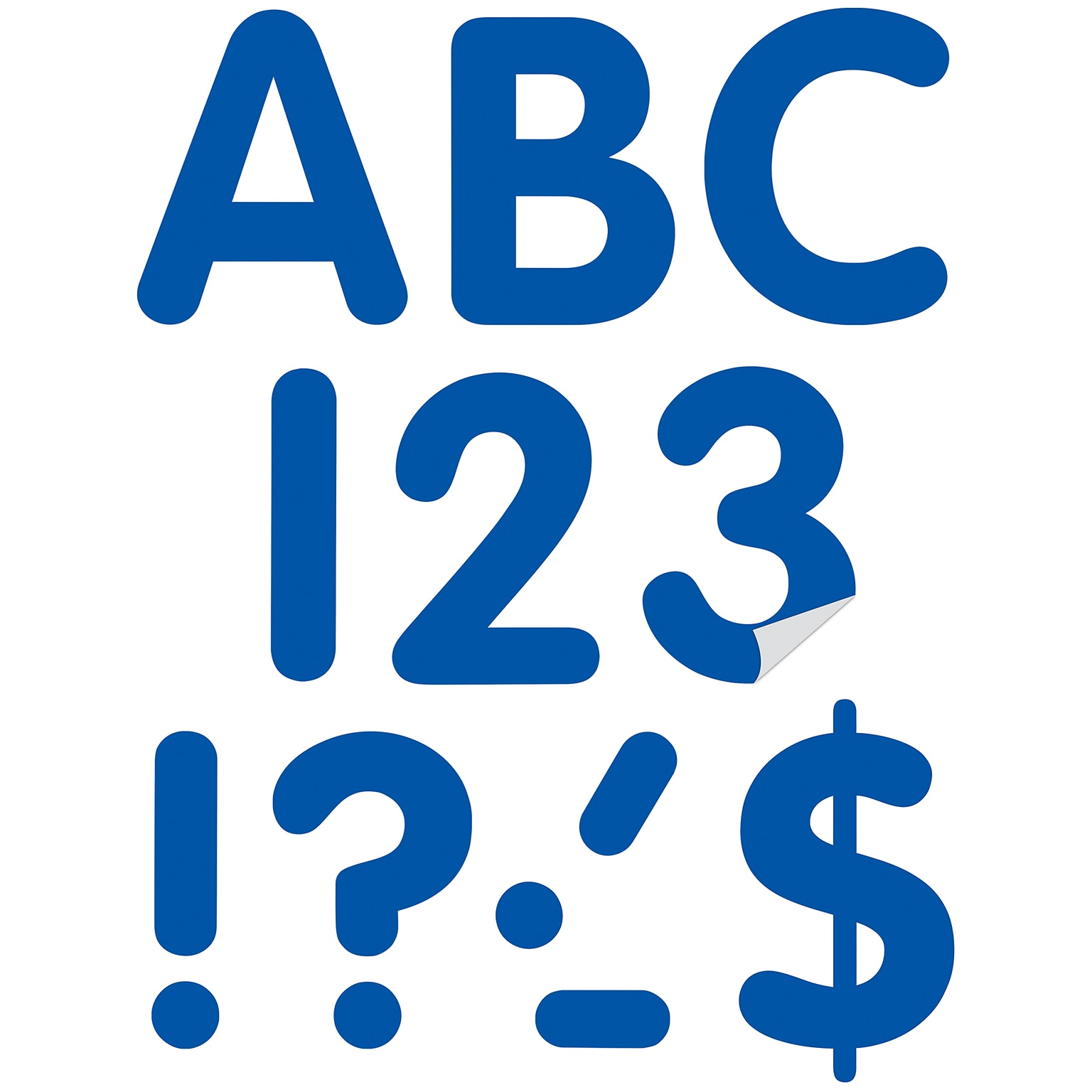 Teacher Created Resources 4 Self-Adhesive Letters and Numbers, Blue, 108/Pack (TCR9642)