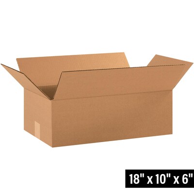 18 x 10 x 6 Shipping Boxes, 32 ECT, 25/Bundle (18106)