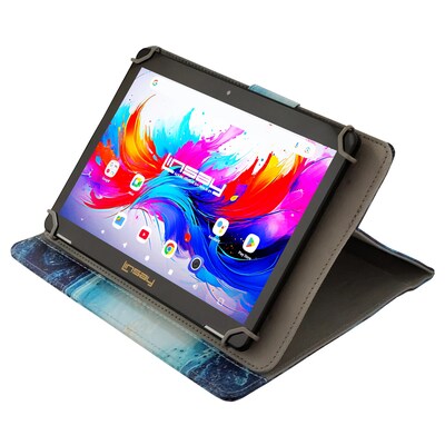 LINSAY F10 Series 10.1 Tablet, Wi-Fi, Octa Core, 256GB eMMC, Android 15, Ocean Marble Case (F10IPGCMOCPLUS)