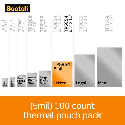 Letter Size 5mil Laminating Pouch Sheets Laminate Paper