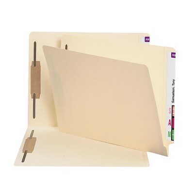 Smead Shelf-Master End Tab File Folder, Straight Cut, Letter Size, Assorted, 250/Box (34125)