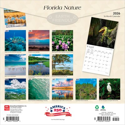 2026 BrownTrout Florida Nature 12 x 12 Monthly Wall Calendar (9798330703265)