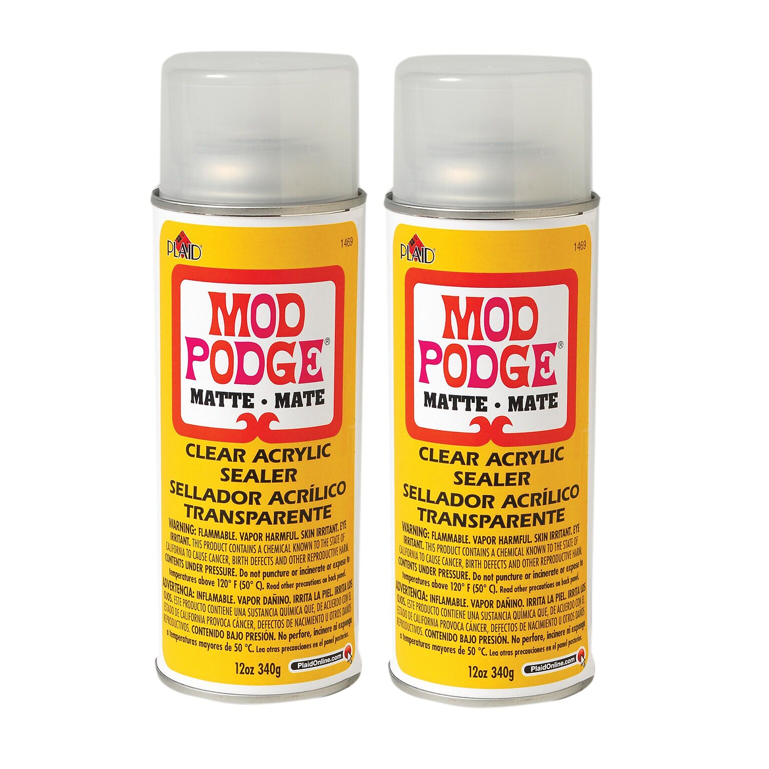 Mod Podge Acrylic Aerosol Sealer, 12oz., Matte, 2/Packs (MOD1469-2)