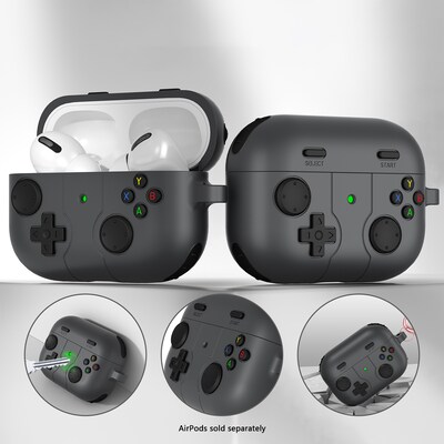 SaharaCase Inspire Series Silicone Case with Premium Clip for Airpods Pro 3, Shock Absorbing, Space Gray (HP00226)