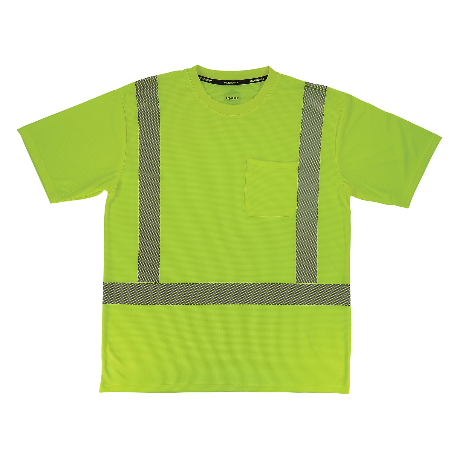 Ergodyne GloWear 8292 High Visibility Short Sleeve T-Shirt, ANSI Type R Class 2, Lime, X-Large (22235)